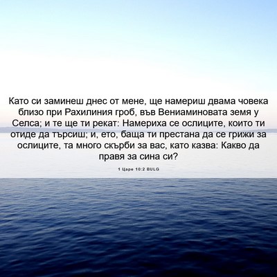 Picture 06 - 1 Царе 10:2 BULG - Като си заминеш днес от - Bible Verse Picture