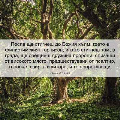 Picture 06 - 1 Царе 10:5 BULG - После ще стигнеш до Божия - Bible Verse Picture