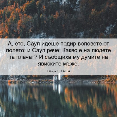 Picture 06 - 1 Царе 11:5 BULG - А, ето, Саул идеше подир - Bible Verse Picture