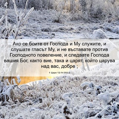 Picture 06 - 1 Царе 12:14 BULG - Ако се боите от Господа и - Bible Verse Picture