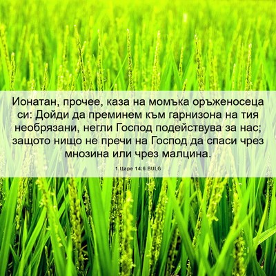 Picture 06 - 1 Царе 14:6 BULG - Ионатан, прочее, каза на - Bible Verse Picture