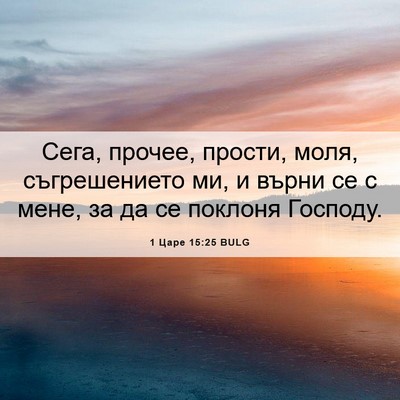 Picture 06 - 1 Царе 15:25 BULG - Сега, прочее, прости, моля, - Bible Verse Picture