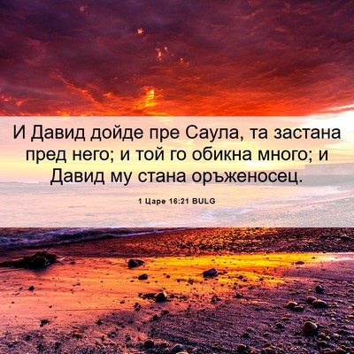 Picture 06 - 1 Царе 16:21 BULG - И Давид дойде пре Саула, та - Bible Verse Picture