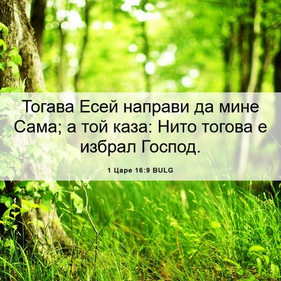 Picture 06 - 1 Царе 16:9 BULG - Тогава Есей направи да - Bible Verse Picture