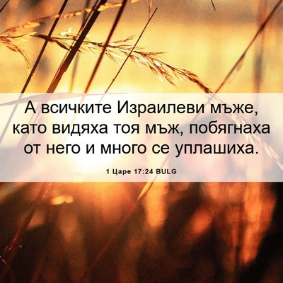 Picture 06 - 1 Царе 17:24 BULG - А всичките Израилеви мъже, - Bible Verse Picture