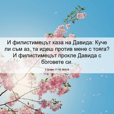 Picture 06 - 1 Царе 17:43 BULG - И филистимецът каза на - Bible Verse Picture