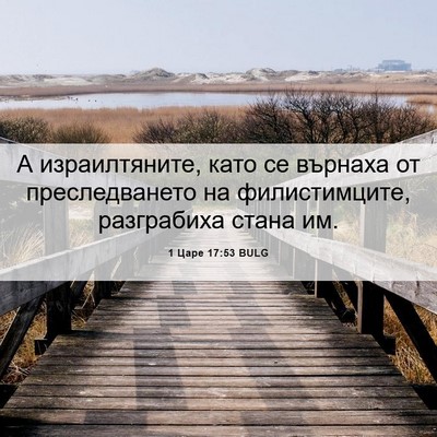Picture 06 - 1 Царе 17:53 BULG - А израилтяните, като се - Bible Verse Picture
