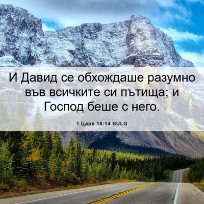 Picture 06 - 1 Царе 18:14 BULG - И Давид се обхождаше - Bible Verse Picture