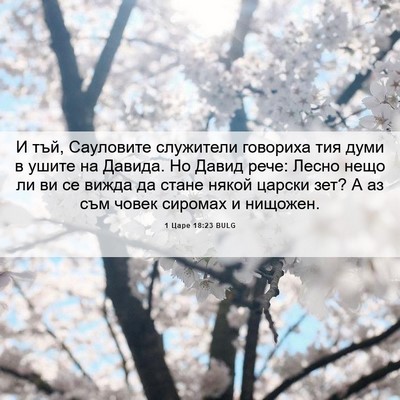 Picture 06 - 1 Царе 18:23 BULG - И тъй, Сауловите служители - Bible Verse Picture