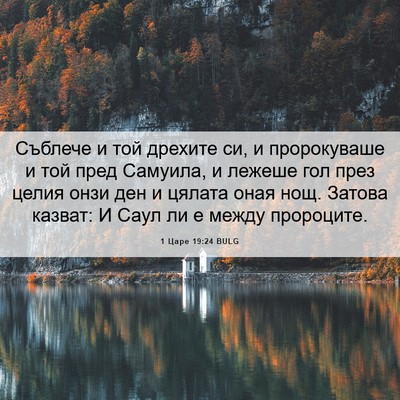 Picture 06 - 1 Царе 19:24 BULG - Съблече и той дрехите си, и - Bible Verse Picture