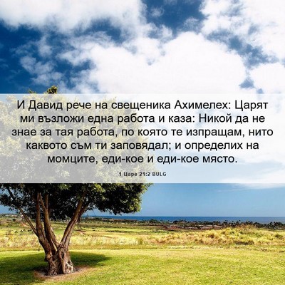 Picture 06 - 1 Царе 21:2 BULG - И Давид рече на свещеника - Bible Verse Picture