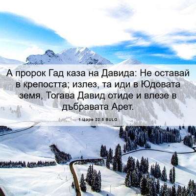 Picture 06 - 1 Царе 22:5 BULG - А пророк Гад каза на - Bible Verse Picture