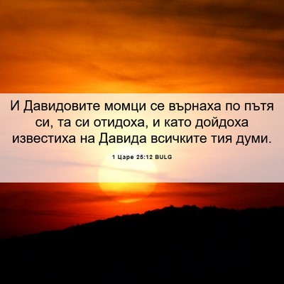 Picture 06 - 1 Царе 25:12 BULG - И Давидовите момци се - Bible Verse Picture