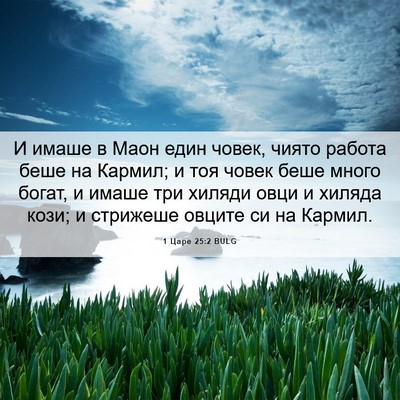 Picture 06 - 1 Царе 25:2 BULG - И имаше в Маон един човек, - Bible Verse Picture