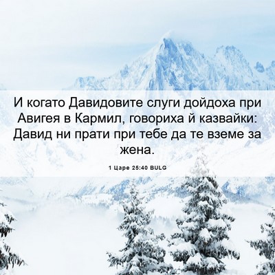 Picture 06 - 1 Царе 25:40 BULG - И когато Давидовите слуги - Bible Verse Picture