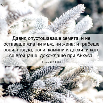 Picture 06 - 1 Царе 27:9 BULG - Давид опустошаваше земята, - Bible Verse Picture