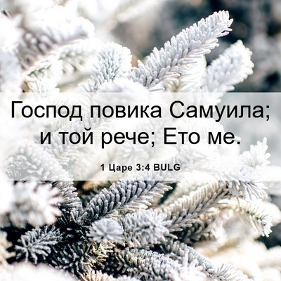 Picture 06 - 1 Царе 3:4 BULG - Господ повика Самуила; и - Bible Verse Picture