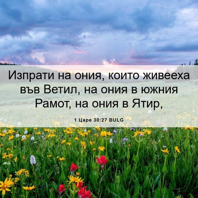 Picture 06 - 1 Царе 30:27 BULG - Изпрати на ония, които - Bible Verse Picture