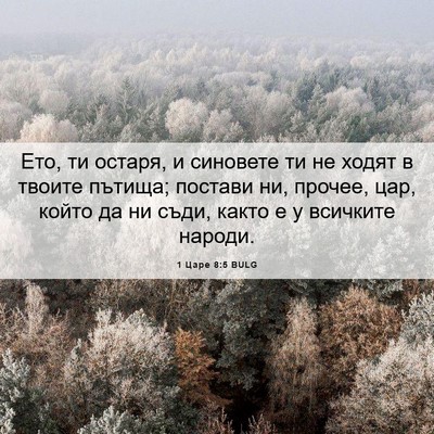 Picture 06 - 1 Царе 8:5 BULG - Ето, ти остаря, и синовете - Bible Verse Picture