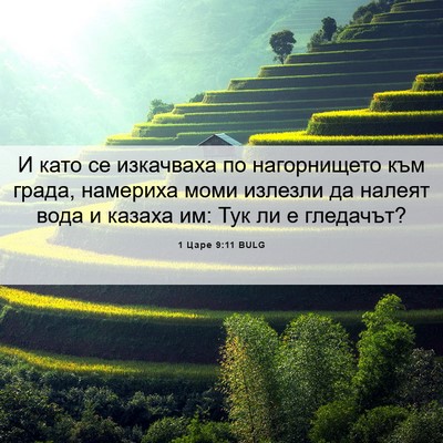 Picture 06 - 1 Царе 9:11 BULG - И като се изкачваха по - Bible Verse Picture