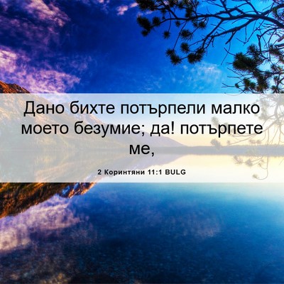 Picture 06 - 2 Коринтяни 11:1 BULG - Дано бихте потърпели малко - Bible Verse Picture
