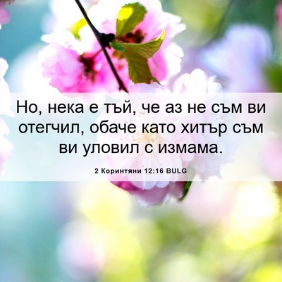 Picture 06 - 2 Коринтяни 12:16 BULG - Но, нека е тъй, че аз не съм - Bible Verse Picture