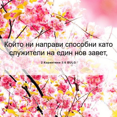 Picture 06 - 2 Коринтяни 3:6 BULG - Който ни направи способни - Bible Verse Picture