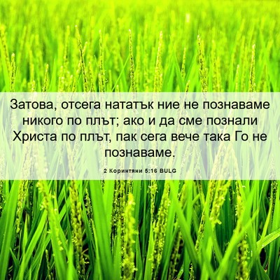 Picture 06 - 2 Коринтяни 5:16 BULG - Затова, отсега нататък ние - Bible Verse Picture