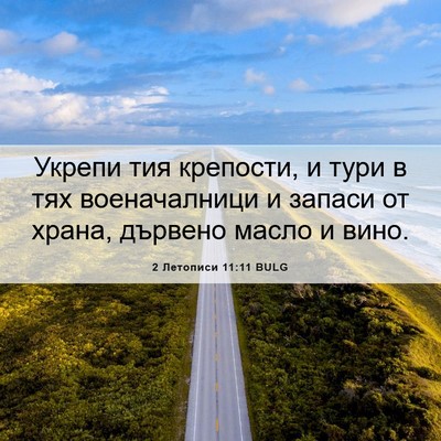 Picture 06 - 2 Летописи 11:11 BULG - Укрепи тия крепости, и тури - Bible Verse Picture