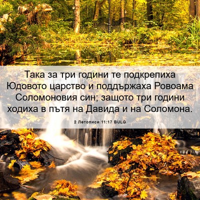 Picture 06 - 2 Летописи 11:17 BULG - Така за три години те - Bible Verse Picture
