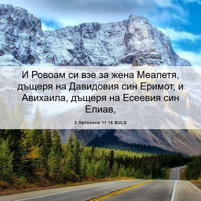 Picture 06 - 2 Летописи 11:18 BULG - И Ровоам си взе за жена - Bible Verse Picture