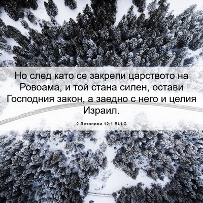 Picture 06 - 2 Летописи 12:1 BULG - Но след като се закрепи - Bible Verse Picture