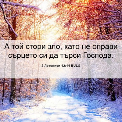 Picture 06 - 2 Летописи 12:14 BULG - А той стори зло, като не - Bible Verse Picture