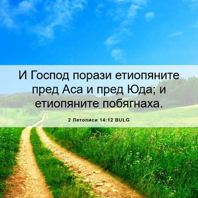 Picture 06 - 2 Летописи 14:12 BULG - И Господ порази етиопяните - Bible Verse Picture
