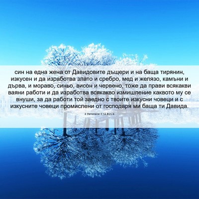 Picture 06 - 2 Летописи 2:14 BULG - син на една жена от - Bible Verse Picture