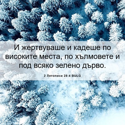 Picture 06 - 2 Летописи 28:4 BULG - И жертвуваше и кадеше по - Bible Verse Picture