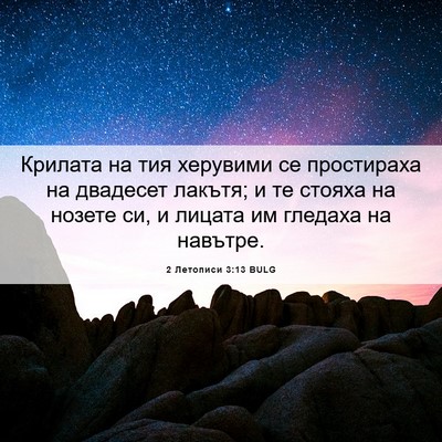 Picture 06 - 2 Летописи 3:13 BULG - Крилата на тия херувими се - Bible Verse Picture