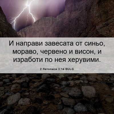Picture 06 - 2 Летописи 3:14 BULG - И направи завесата от - Bible Verse Picture