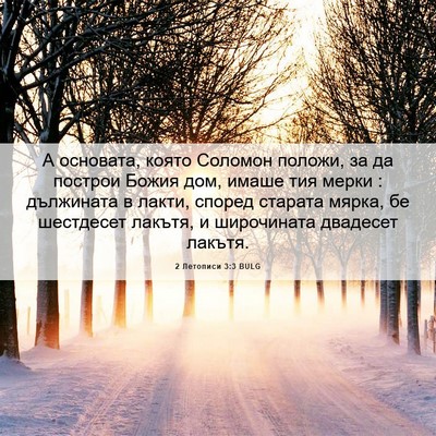 Picture 06 - 2 Летописи 3:3 BULG - А основата, която Соломон - Bible Verse Picture