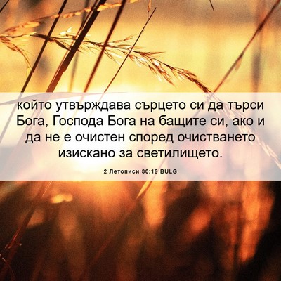 Picture 06 - 2 Летописи 30:19 BULG - който утвърждава сърцето - Bible Verse Picture
