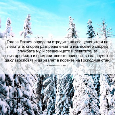 Picture 06 - 2 Летописи 31:2 BULG - Тогава Езекия определи - Bible Verse Picture