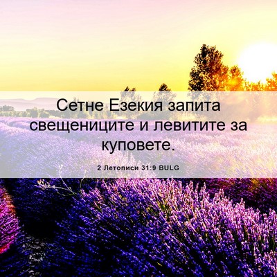 Picture 06 - 2 Летописи 31:9 BULG - Сетне Езекия запита - Bible Verse Picture