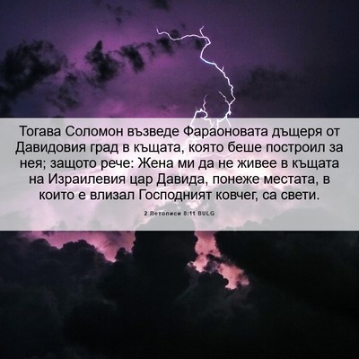 Picture 06 - 2 Летописи 8:11 BULG - Тогава Соломон възведе - Bible Verse Picture
