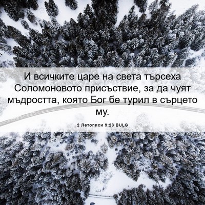 Picture 06 - 2 Летописи 9:23 BULG - И всичките царе на света - Bible Verse Picture