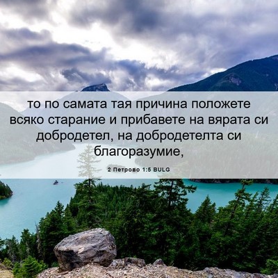 Picture 06 - 2 Петрово 1:5 BULG - то по самата тая причина - Bible Verse Picture