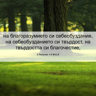 Picture 06 - 2 Петрово 1:6 BULG - на благоразумието си - Bible Verse Picture