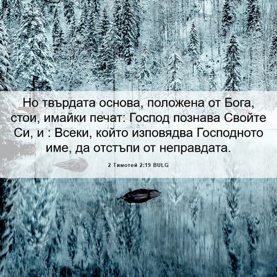 Picture 06 - 2 Тимотей 2:19 BULG - Но твърдата основа, - Bible Verse Picture