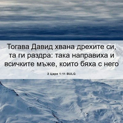 Picture 06 - 2 Царе 1:11 BULG - Тогава Давид хвана дрехите - Bible Verse Picture