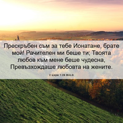 Picture 06 - 2 Царе 1:26 BULG - Прескръбен съм за тебе - Bible Verse Picture