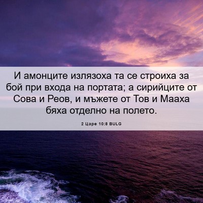 Picture 06 - 2 Царе 10:8 BULG - И амонците излязоха та се - Bible Verse Picture